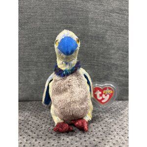 Ty Beanie Babies Buzzy The Bird 2000 Plush Toy Yellow/Blue Polyester